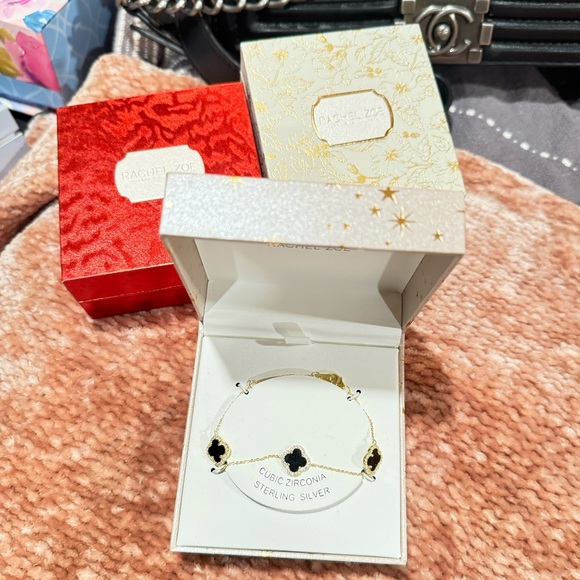 COPY - Rachel Zoe | Clover Lead Charm Bracelet NEW - Picture 4 of 4